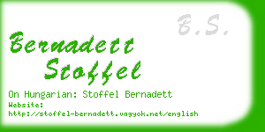 bernadett stoffel business card